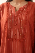Embroidered Kurta Trouser - 3363 - Image 3